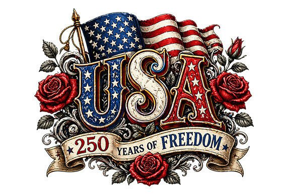 Download USA 250 Years PNG Patriotic Roses Art - Rose Collection