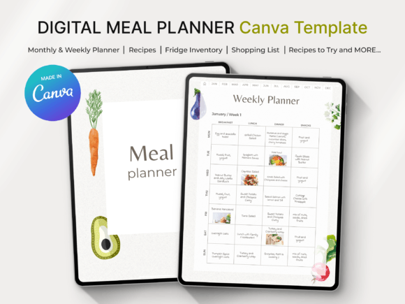 Download Meal Planner Canva Template - Premium Resources