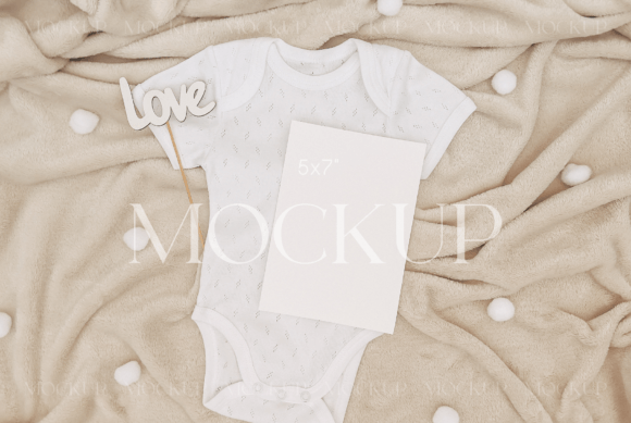 Download 5x7 Baby Shower Mockup, Greeting Card - Premium Resources